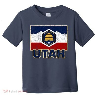 Distressed New Utah Flag Toddler T-Shirt