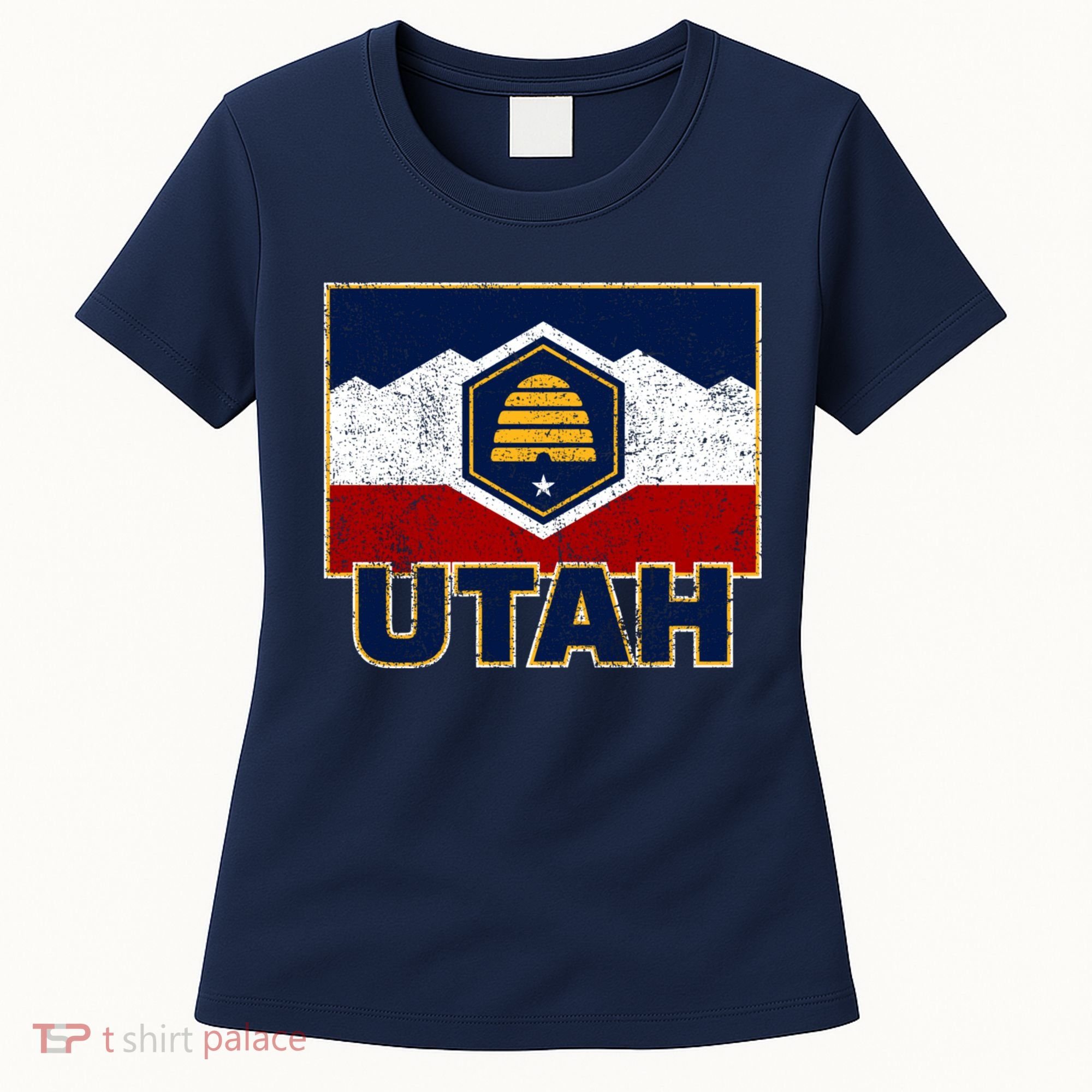 Distressed New Utah Flag Women's T-Shirt