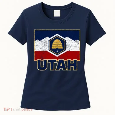 Distressed New Utah Flag Women's T-Shirt