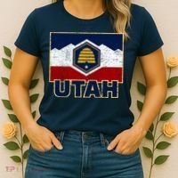 Distressed New Utah Flag Women's T-Shirt thumb 2