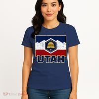 Distressed New Utah Flag Women's T-Shirt thumb 4