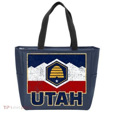 Distressed New Utah Flag Tote Bag