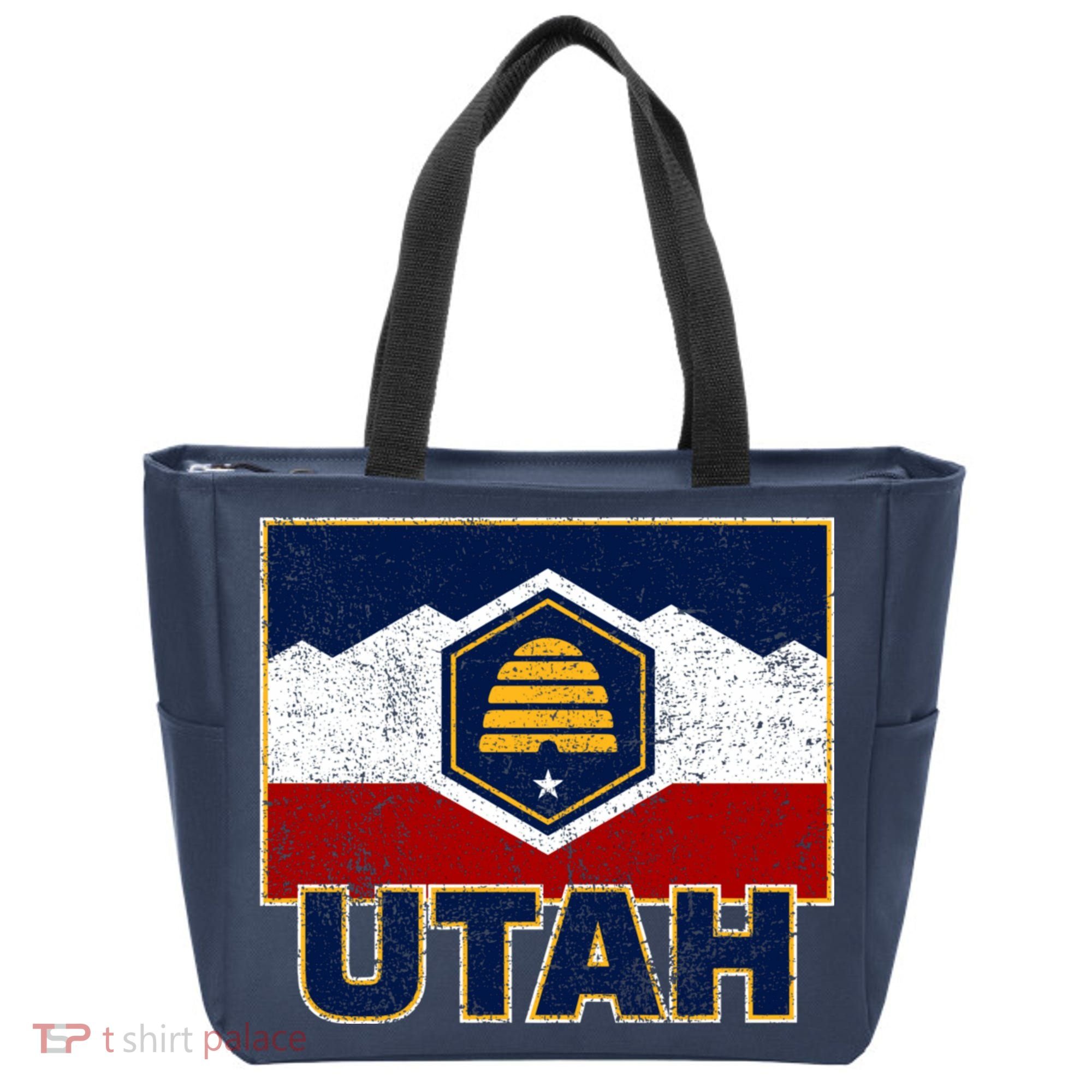 Distressed New Utah Flag Tote Bag