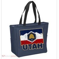 Distressed New Utah Flag Tote Bag thumb 2