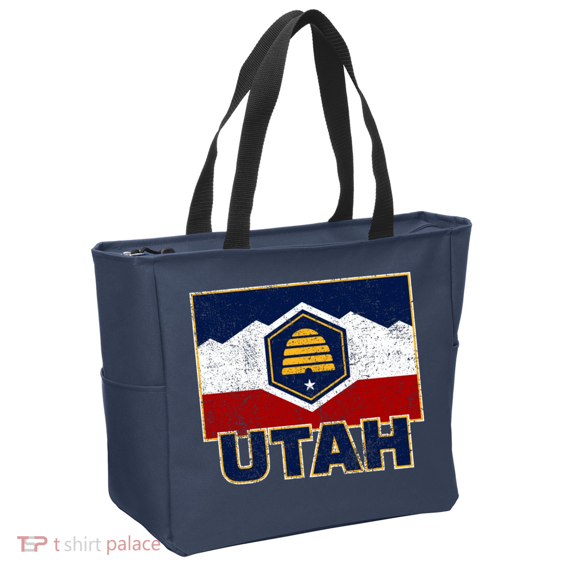 Distressed New Utah Flag Tote Bag
