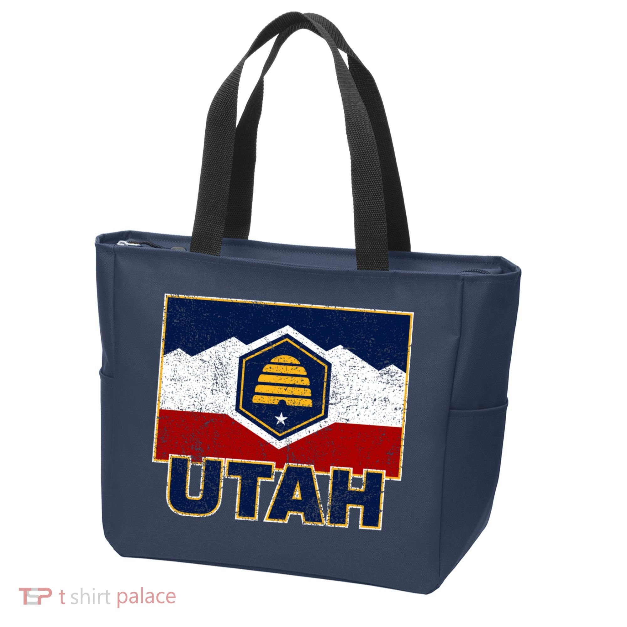 Distressed New Utah Flag Tote Bag