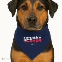 Distressed Nevada Usa USA-Made Doggie Bandana thumb 1