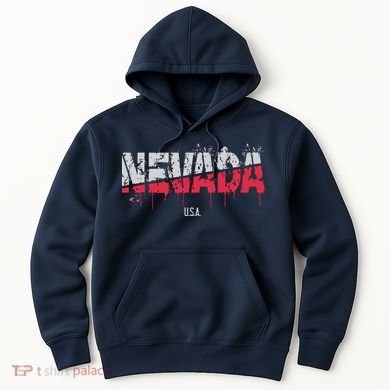 Distressed Nevada Usa Hoodie