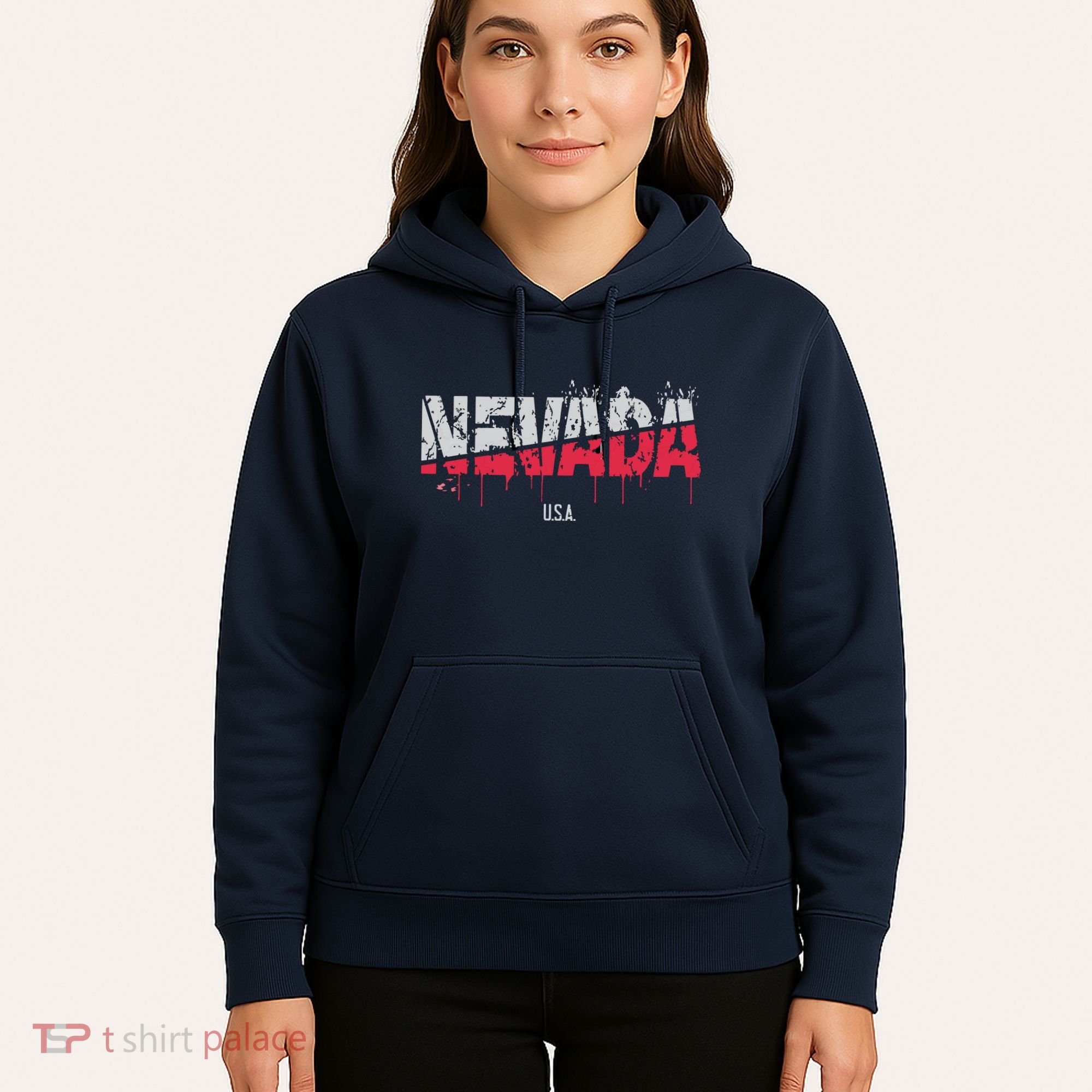 Distressed Nevada Usa Hoodie