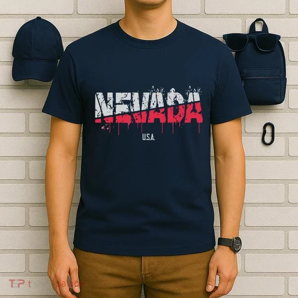 Distressed Nevada Usa T-Shirt