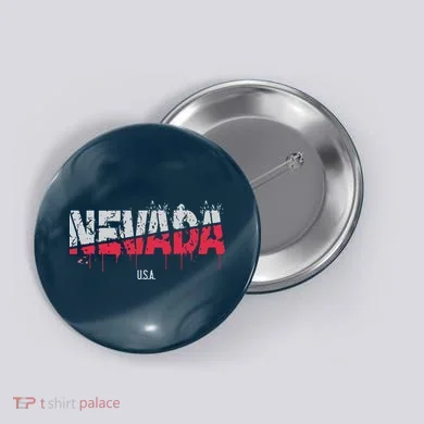 Distressed Nevada Usa Button
