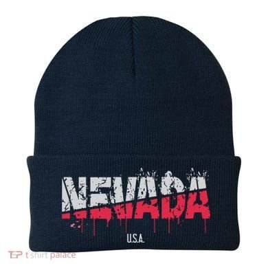 Distressed Nevada Usa Beanie