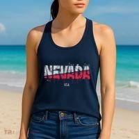 Distressed Nevada Usa Women's Tank Top thumb 2