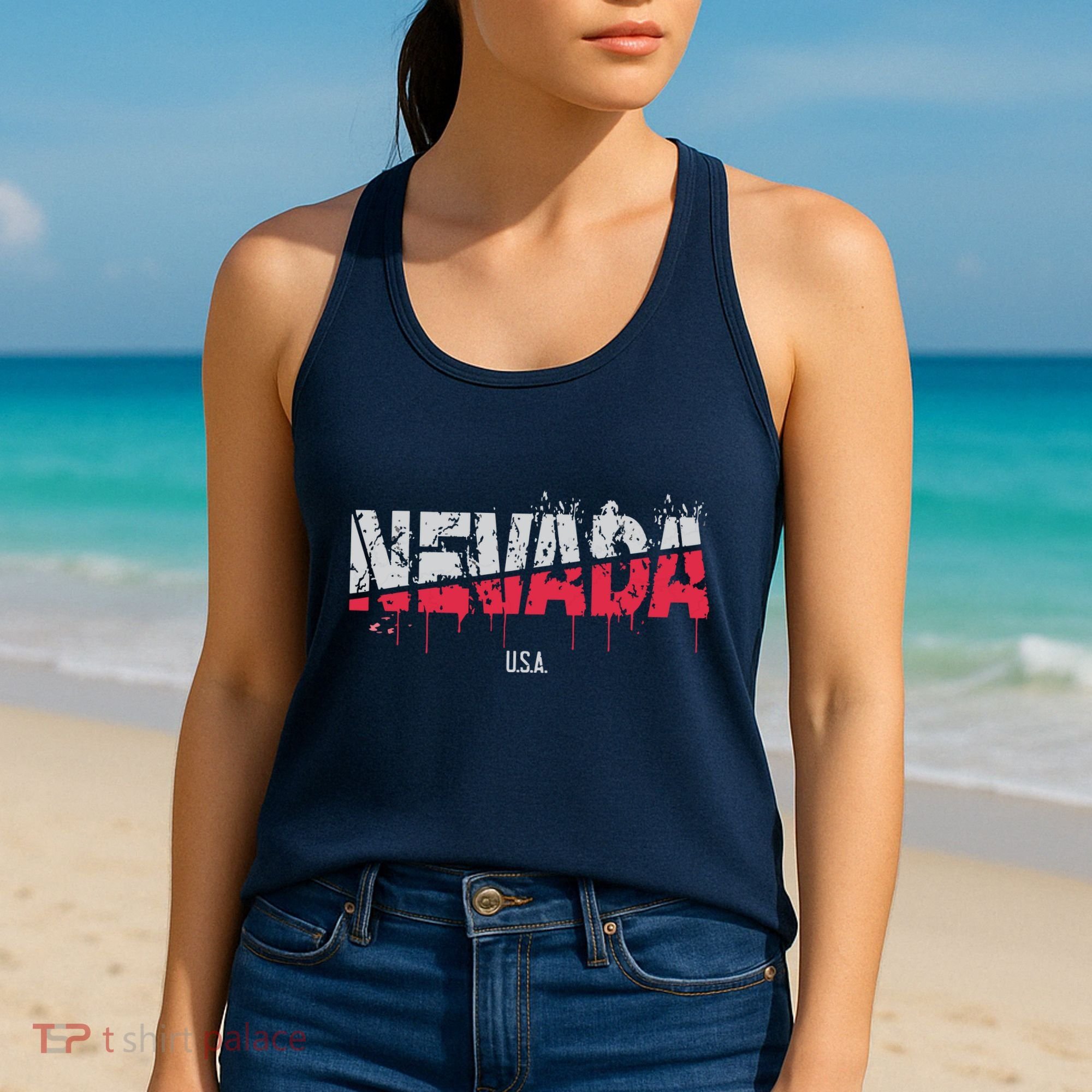 Distressed Nevada Usa Women's Tank Top