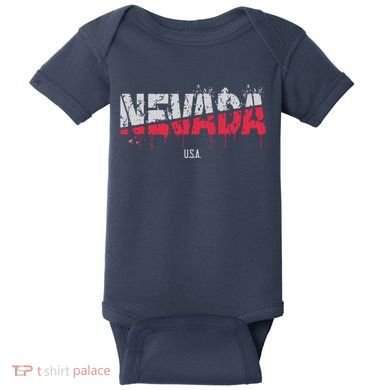 Distressed Nevada Usa Baby Bodysuit