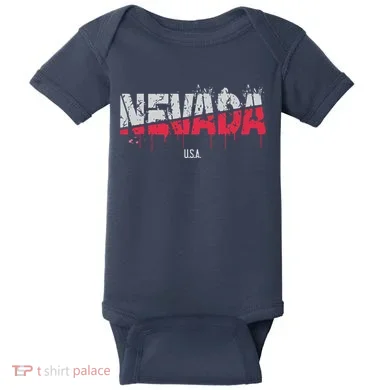 Distressed Nevada Usa Baby Bodysuit