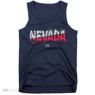 Distressed Nevada Usa Tank Top