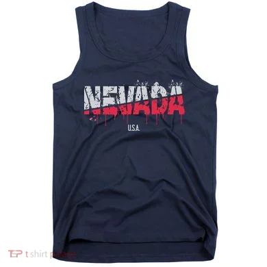 Distressed Nevada Usa Tank Top
