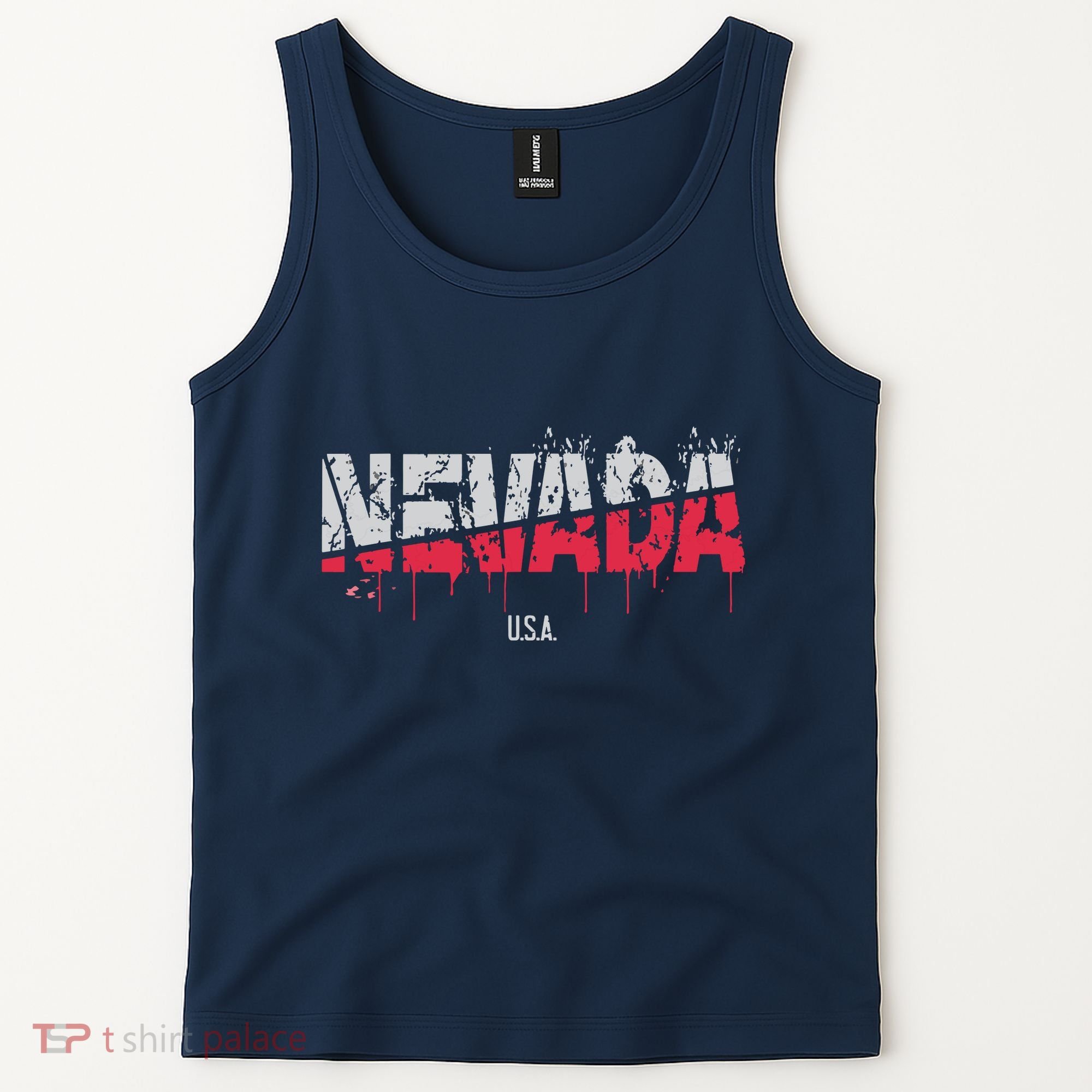 Distressed Nevada Usa Tank Top