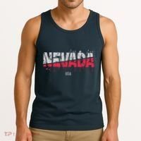 Distressed Nevada Usa Tank Top thumb 3