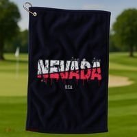 Distressed Nevada Usa Golf Towel thumb 1