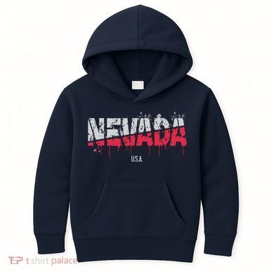 Distressed Nevada Usa Kids Hoodie