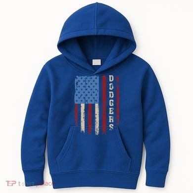 Dodgers Name Vintage First Name Kids Hoodie