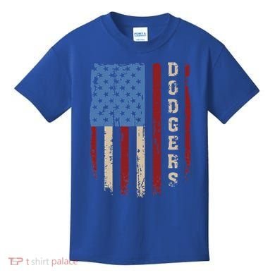 Dodgers Name Vintage First Name Kids T-Shirt