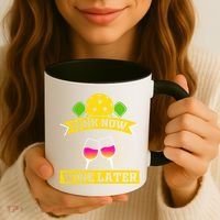 Dink Now Wine Later Pickleball Funny Gift For Pickleball Fan Coffee Mug thumb 3