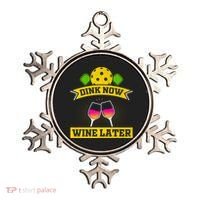 Dink Now Wine Later Pickleball Funny Gift For Pickleball Fan Ornament thumb 0