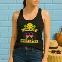 Dink Now Wine Later Pickleball Funny Gift For Pickleball Fan Women's Tank Top thumb 2