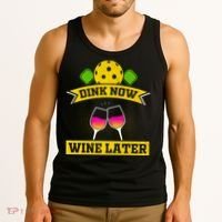 Dink Now Wine Later Pickleball Funny Gift For Pickleball Fan Tank Top thumb 3