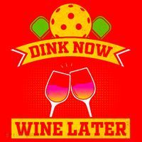 Dink Now Wine Later Pickleball Funny Gift For Pickleball Fan Santa Hat thumb 1