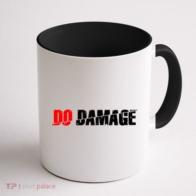 Do Damage Baseball Coffee Mug back