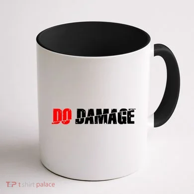 Do Damage Baseball Coffee Mug back