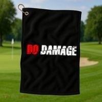 Do Damage Baseball Golf Towel thumb 1