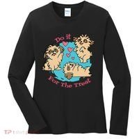 Do It For The Treat Cute Dogs Women's Long Sleeve Shirt thumb 0
