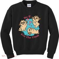 Do It For The Treat Cute Dogs Kids Sweatshirt thumb 0