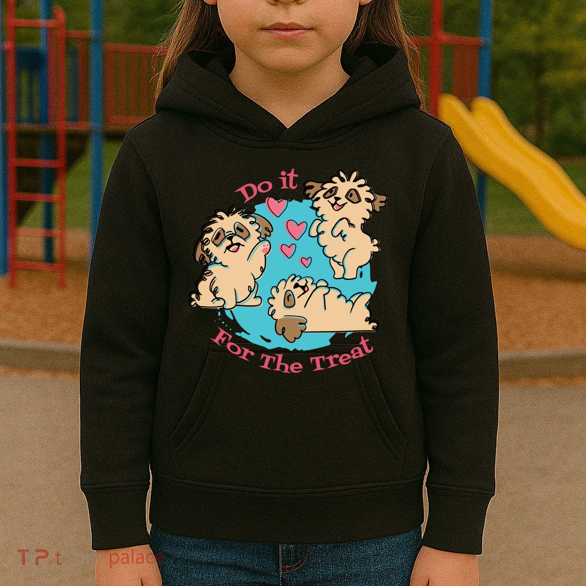 Do It For The Treat Cute Dogs Kids Hoodie