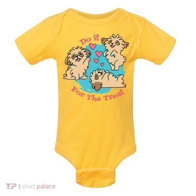 Do It For The Treat Cute Dogs Baby Bodysuit