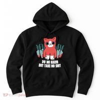 Do Know Harm Take No Sh*t Funny Cat Knifes Hoodie thumb 0