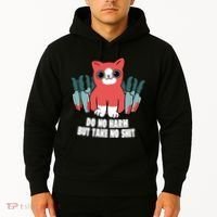 Do Know Harm Take No Sh*t Funny Cat Knifes Hoodie thumb 2