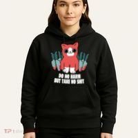 Do Know Harm Take No Sh*t Funny Cat Knifes Hoodie thumb 5