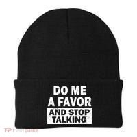Do Me A Favor And Stop Talking Beanie thumb 0