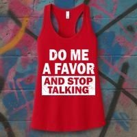 Do Me A Favor And Stop Talking Women's Tank Top thumb 3
