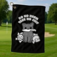 Do No Harm Take No Shit Golf Towel thumb 1