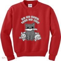 Do No Harm Take No Shit Kids Sweatshirt thumb 0