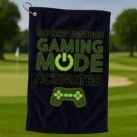 Do Not Disturb Gaming Mode Activated Golf Towel thumb 1