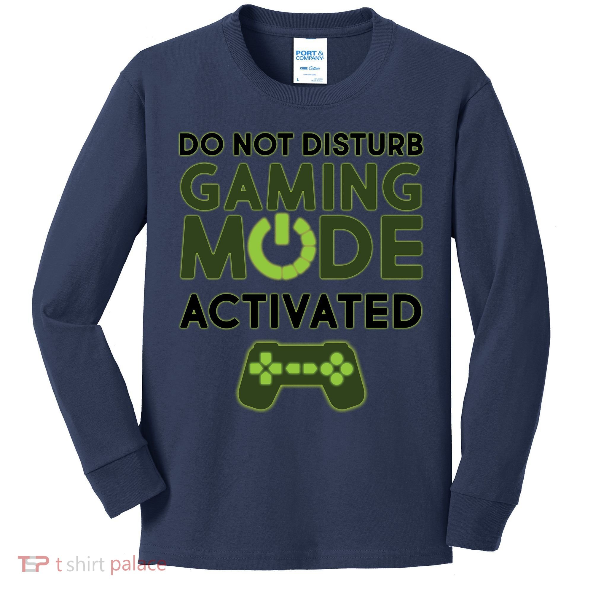 Do Not Disturb Gaming Mode Activated Kids Long Sleeve Shirt