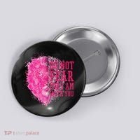 Do Not Fear For I Am With You Pink Lion Button thumb 0